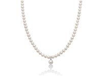 Collana Miluna Donna COLLANE PERLE BOULE E FANTASIA in Oro bianco Perla PCL5528V